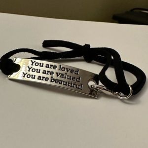 You are loved bracelet metal